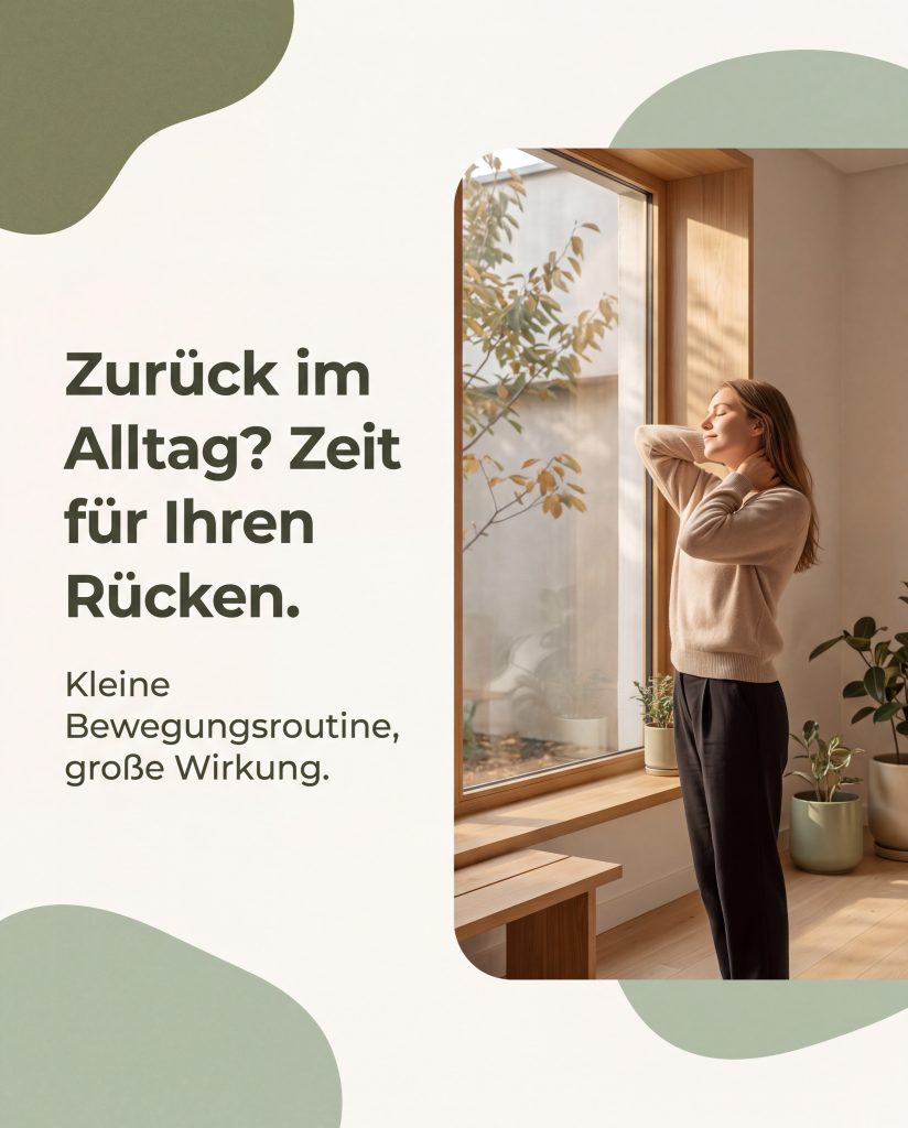 Zurück im Alltag? Denken Sie auch an Ihren Rücken! – Bild 1